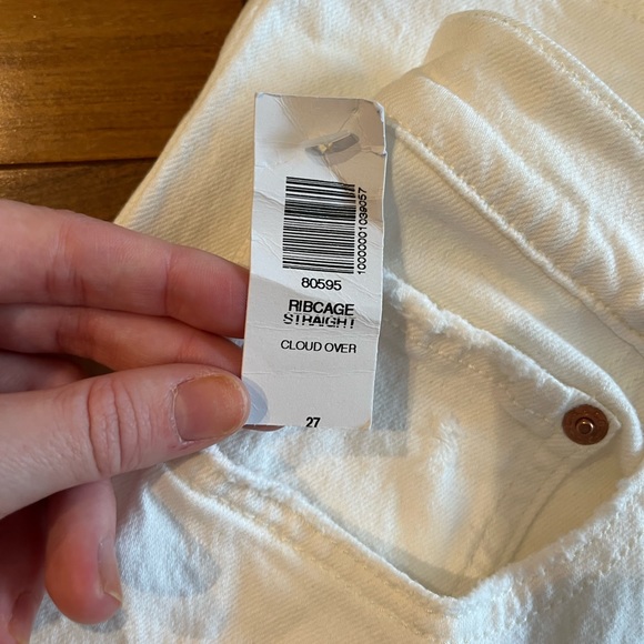 Levi ribcage straight white jeans 27 - Picture 3 of 6